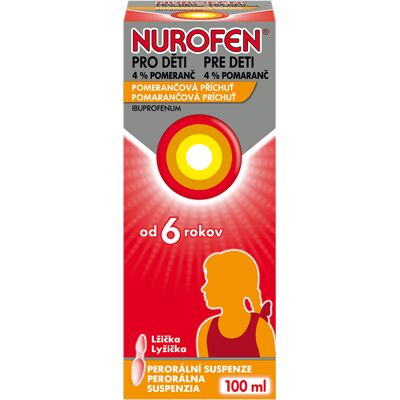 Nurofen Oranžová 40mg/ml Orální suspenze - Krátkodobé snížení horečky Nurofen Oranžová 40mg/ml Orální suspenze - Krátkodobé snížení horečky