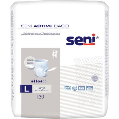 Seni Active Basic Large inkontinenční plenkové kalhotky 30 ks Seni Active Basic Large inkontinenční plenkové kalhotky 30 ks
