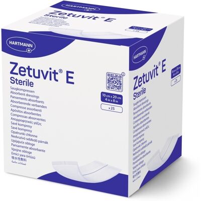Zetuvit E savé kompresy 10 x 20 cm sterilní 25 ks Zetuvit E savé kompresy 10 x 20 cm sterilní 25 ks