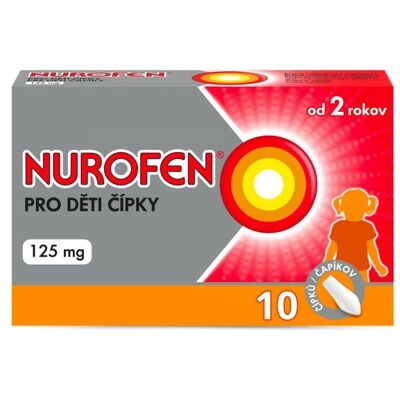 Nurofen pro děti 125 mg 10 čípků Nurofen pro děti 125 mg 10 čípků
