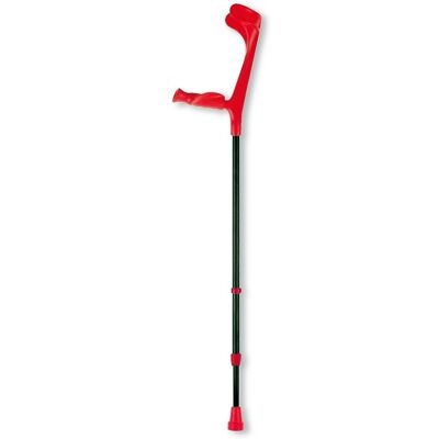 DMA 222 KL-ASC, Francouzská berle anatomická pro pravou ruku, barva opěrky červená barva trubky černá DMA 222 KL-ASC, Francouzská berle anatomická pro pravou ruku, barva opěrky červená barva trubky černá