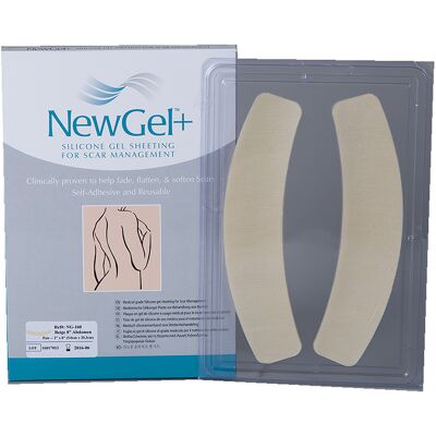 NewGel+ NG-160 20 x 4,5 cm silikonová náplast 2 ks béžová NewGel+ NG-160 20 x 4,5 cm silikonová náplast 2 ks béžová