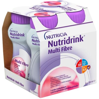 Nutridrink Jahodová Vláknina - Tekutá Výživa Nutridrink Jahodová Vláknina - Tekutá Výživa