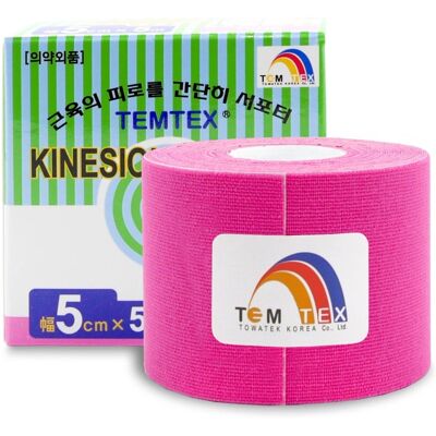 Temtex Růžová Kinesio Páska - Podpora Svalů a Kloubů - 5m Temtex Růžová Kinesio Páska - Podpora Svalů a Kloubů - 5m