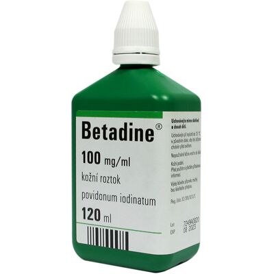 Betadine 100 mg/ml Dezinfekční roztok - Topická antiseptika Betadine 100 mg/ml Dezinfekční roztok - Topická antiseptika