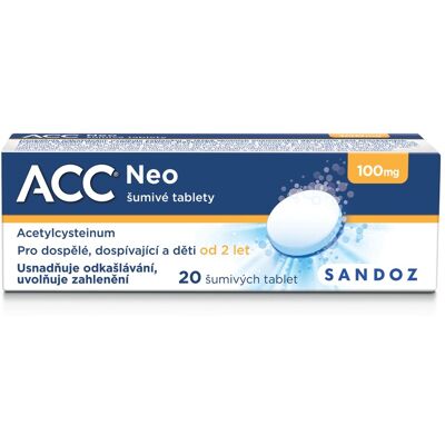 ACC NEO 100 mg 20 šumivých tablet ACC NEO 100 mg 20 šumivých tablet