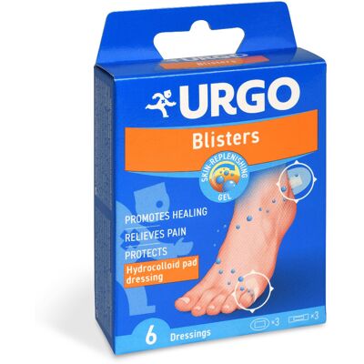 Urgo Blisters Na puchýře hydrokoloidní náplast 6 ks Urgo Blisters Na puchýře hydrokoloidní náplast 6 ks