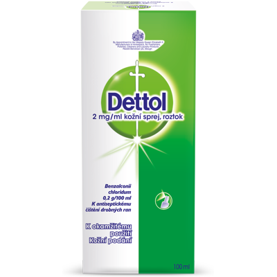 Dettol 0,2% antiseptický sprej 100 ml Dettol 0,2% antiseptický sprej 100 ml