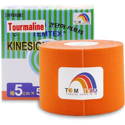 TEMTEX Kinesio tape Tourmaline, oranžová tejpovací páska 5cm x 5m TEMTEX Kinesio tape Tourmaline, oranžová tejpovací páska 5cm x 5m
