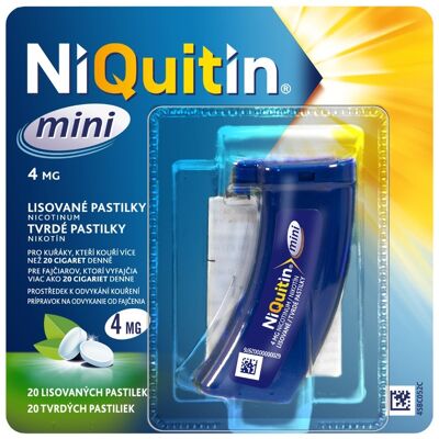 Niquitin mini 4 mg 20 lisovaných pastilek Niquitin mini 4 mg 20 lisovaných pastilek