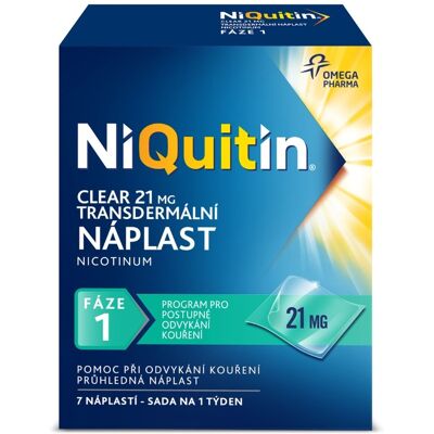 NiQuitin Clear 21 mg/24h - Transdermální náplast NiQuitin Clear 21 mg/24h - Transdermální náplast