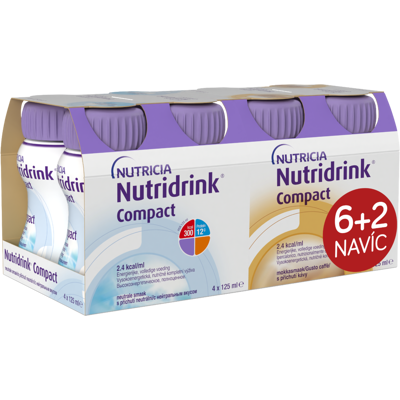 Nutridrink Compact 6+2 s příchutí neutral-káva 8x125 ml Nutridrink Compact 6+2 s příchutí neutral-káva 8x125 ml