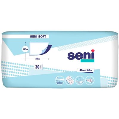 Seni Soft 60x40cm absorpční podložky 30 ks Seni Soft 60x40cm absorpční podložky 30 ks