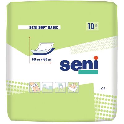 Seni Soft Basic 90x60 cm absorpční podložky 10 ks Seni Soft Basic 90x60 cm absorpční podložky 10 ks