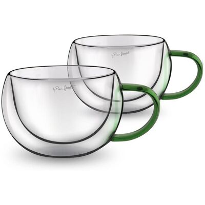 LAMART LT9112 Vaso sklenice cappuccino 270 ml 2 ks zelené LAMART LT9112 Vaso sklenice cappuccino 270 ml 2 ks zelené