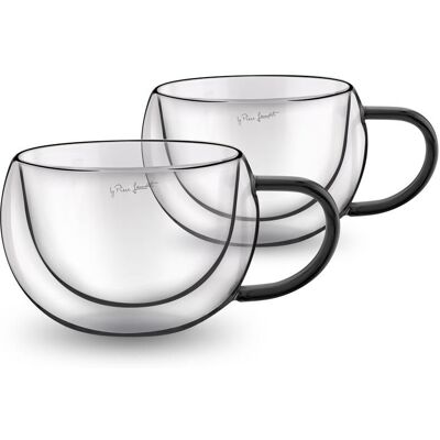 LAMART LT9114 Vaso sklenice cappuccino 270 ml 2 ks černé LAMART LT9114 Vaso sklenice cappuccino 270 ml 2 ks černé