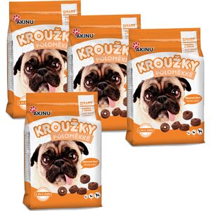 Akinu poloměkké kroužky pamlsek pro psy 4 x 500 g Akinu poloměkké kroužky pamlsek pro psy 4 x 500 g