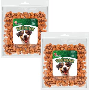 Akinu Trénink Kachní kostky pamlsek pro psy 2 x 400 g Akinu Trénink Kachní kostky pamlsek pro psy 2 x 400 g