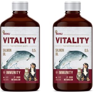 Akinu VITALITY Lososový olej doplněk stravy pro psy a kočky 2 x 500 ml Akinu VITALITY Lososový olej doplněk stravy pro psy a kočky 2 x 500 ml