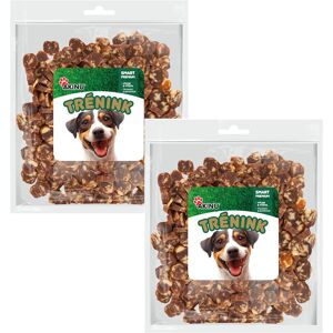 Akinu Trénink Jehněčí & treska lupínky pamlsek pro psy 2 x 400 g Akinu Trénink Jehněčí & treska lupínky pamlsek pro psy 2 x 400 g