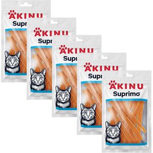 Akinu SUPRIMO Losos s treskou mini proužky pamlsek pro kočky 50 g MTP 5 ks Akinu SUPRIMO Losos s treskou mini proužky pamlsek pro kočky 50 g MTP 5 ks