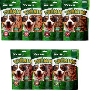 Akinu Trénink Hovězí & jehněčí & kachní & lososové pamlsek pro psy 7 balení 120 g Akinu Trénink Hovězí & jehněčí & kachní & lososové pamlsek pro psy 7 balení 120 g