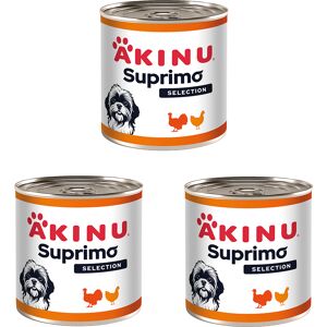 Akinu SUPRIMO SELECTION Krůtí & kuřecí svalovina konzerva pro psy 400 g MTP 3 ks Akinu SUPRIMO SELECTION Krůtí & kuřecí svalovina konzerva pro psy 400 g MTP 3 ks