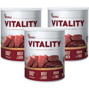Akinu VITALITY Hovězí & játra mleté konzerva pro psy 3 x 800 g Akinu VITALITY Hovězí & játra mleté konzerva pro psy 3 x 800 g