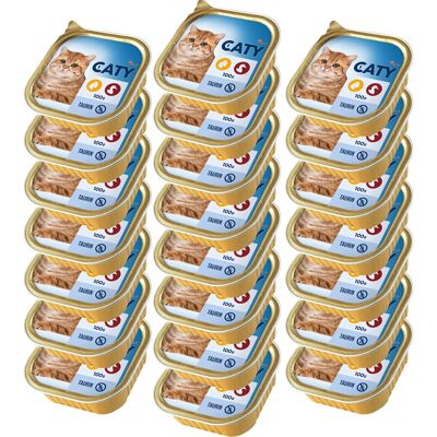 Akinu CATY Kuřecí & kachní paštika pro kočky 22 x 100 g Akinu CATY Kuřecí & kachní paštika pro kočky 22 x 100 g