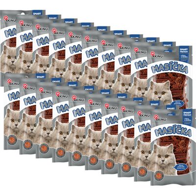 Akinu MASÍČKA Kachní nudličky pamlsek pro kočky 20 x 50 g Akinu MASÍČKA Kachní nudličky pamlsek pro kočky 20 x 50 g