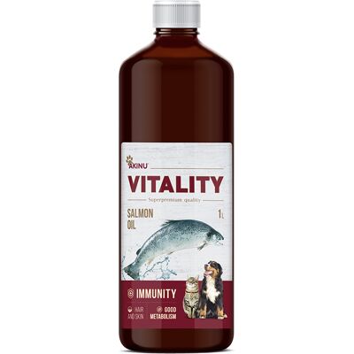 Akinu VITALITY lososový olej pro psy 1 l Akinu VITALITY lososový olej pro psy 1 l