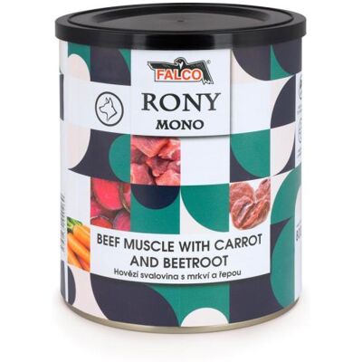 Sokol Falco RONY MONO hovězí svalovina s mrkví a řepou 800g Sokol Falco RONY MONO hovězí svalovina s mrkví a řepou 800g