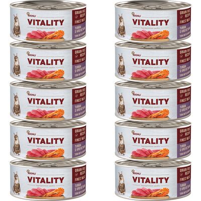 Akinu VITALITY Tuňák & krevety konzerva pro kočky 10 x 70 g Akinu VITALITY Tuňák & krevety konzerva pro kočky 10 x 70 g