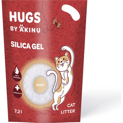 Akinu HUGS by Akinu Sandy Silika gel (jemný - 0,5 - 2 mm) stelivo pro kočky 7,2 l Akinu HUGS by Akinu Sandy Silika gel (jemný - 0,5 - 2 mm) stelivo pro kočky 7,2 l