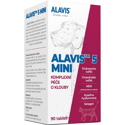 Alavis 5 MINI Kloubní doplněk pro psy a kočky - 90 tablet Alavis 5 MINI Kloubní doplněk pro psy a kočky - 90 tablet
