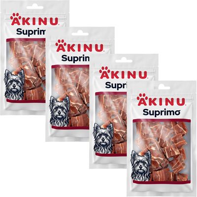 Akinu SUPRIMO Kachní měkké kostky pamlsek pro psy mramorovaný 75 g MTP 4 ks Akinu SUPRIMO Kachní měkké kostky pamlsek pro psy mramorovaný 75 g MTP 4 ks