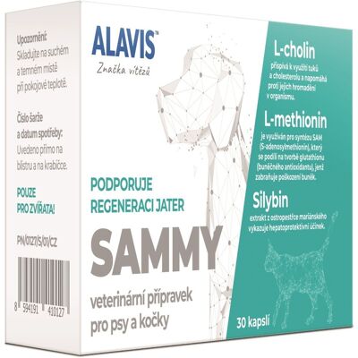 Alavis Sammy 30 kapslí - Veterinární doplněk Alavis Sammy 30 kapslí - Veterinární doplněk