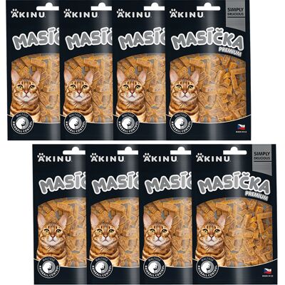 Akinu MASÍČKA PREMIUM Hairball Control pamlsek pro kočky 8 x 50 g Akinu MASÍČKA PREMIUM Hairball Control pamlsek pro kočky 8 x 50 g