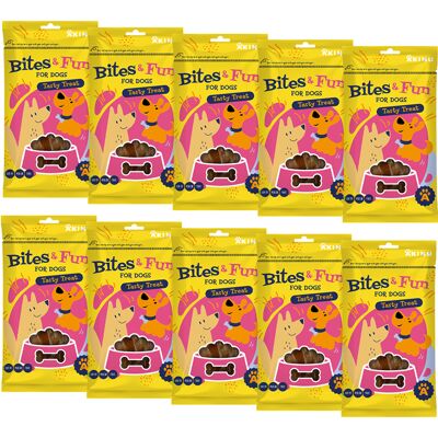 Akinu BITES & FUN Kuřecí kousky pamlsek pro psy 10 x 85 g Akinu BITES & FUN Kuřecí kousky pamlsek pro psy 10 x 85 g