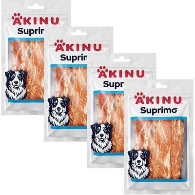 Akinu SUPRIMO Losos s kůží plátky pamlsek pro psy mramorované 75 g MTP 4 ks Akinu SUPRIMO Losos s kůží plátky pamlsek pro psy mramorované 75 g MTP 4 ks