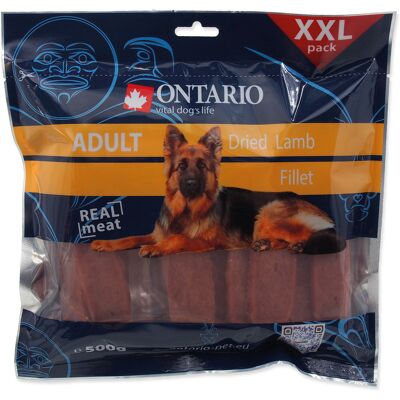 Ontario snack z jehněčího masa - Vysoce kvalitní sušené plátky jehněčího masa - 500g Ontario snack z jehněčího masa - Vysoce kvalitní sušené plátky jehněčího masa - 500g