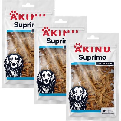 Akinu SUPRIMO SELECTION Mrazem sušené krevety pamlsek pro psy 25 g MTP 3 ks Akinu SUPRIMO SELECTION Mrazem sušené krevety pamlsek pro psy 25 g MTP 3 ks