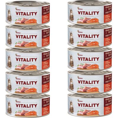 Akinu VITALITY Kuřecí & losos konzerva pro kočky 10 x 70 g Akinu VITALITY Kuřecí & losos konzerva pro kočky 10 x 70 g