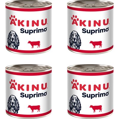 Akinu SUPRIMO Mleté s hovězím konzerva pro psy 400 g MTP 4 ks Akinu SUPRIMO Mleté s hovězím konzerva pro psy 400 g MTP 4 ks