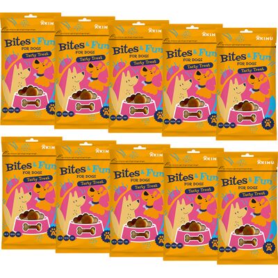 Akinu BITES & FUN Kuřecí chipsy pamlsek pro psy 10 x 85 g Akinu BITES & FUN Kuřecí chipsy pamlsek pro psy 10 x 85 g