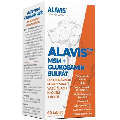 Alavis MSM + Glukosamin sulfát 60 tablet Alavis MSM + Glukosamin sulfát 60 tablet