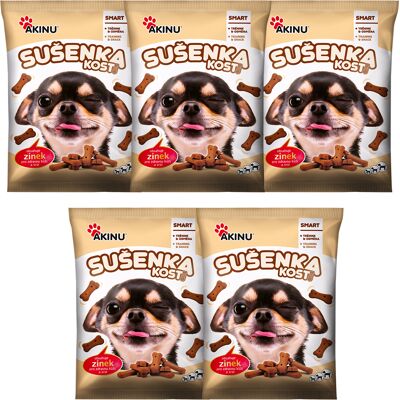 Akinu Kosti sušenka se zinkem pamlsek pro psy 5 x 400 g Akinu Kosti sušenka se zinkem pamlsek pro psy 5 x 400 g