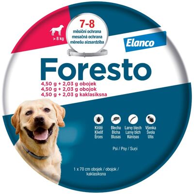 Obojek Bayer Foresto - Prevence blešek a klíšťat - 70cm Obojek Bayer Foresto - Prevence blešek a klíšťat - 70cm