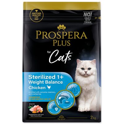 Prospera Plus Sterilized 1+ Chicken Weight Balance 2kg - Suché krmivo pro kočky Prospera Plus Sterilized 1+ Chicken Weight Balance 2kg - Suché krmivo pro kočky