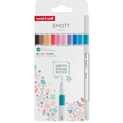 UNI EMOTT - sada linerů PASTEL, mix barev - 10 ks UNI EMOTT - sada linerů PASTEL, mix barev - 10 ks